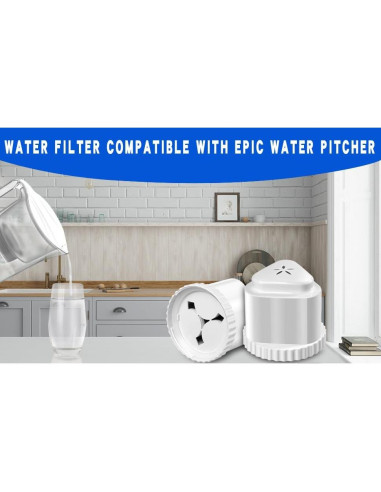 Paquete de 4 Filtros de Agua Linsuely para Jarra EPIC 567L