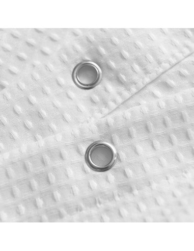 Cortina de Ducha Barossa Design 54x72 cm Tela Waffle Blanca