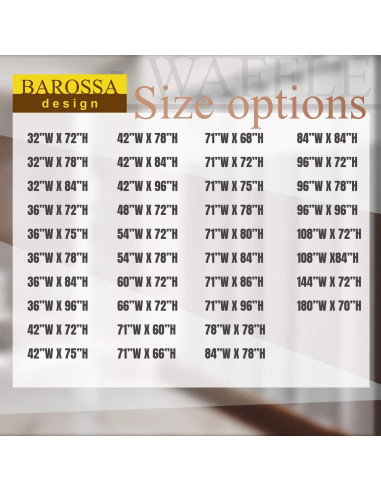 Cortina de Ducha Barossa Design 54x72 cm Tela Waffle Blanca