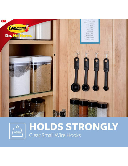 Conjunto de Decoración de Pared Command - Clips y Ganchos Transparentes