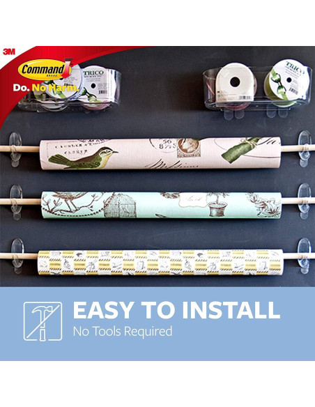 Conjunto de Decoración de Pared Command - Clips y Ganchos Transparentes