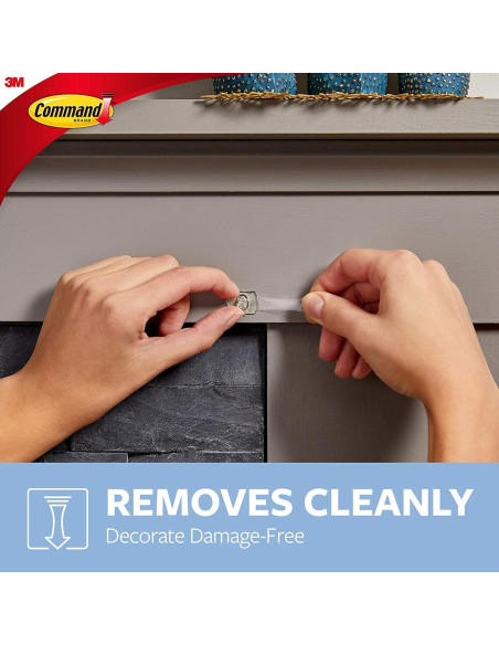 Conjunto de Decoración de Pared Command - Clips y Ganchos Transparentes
