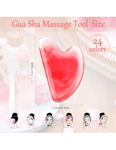 Set 24 Piezas Gua Sha Facial Sherr - Masaje en Colores 2
