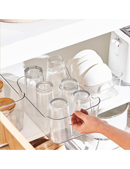 Contenedores de Almacenamiento Plástico NANLIUJING 4PK 28.4x20.3x12.7cm