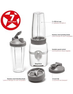 Licuadora Personal Starfrit 300W 828ml 2 Tazas Acero Inoxidable 2