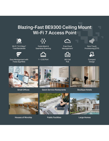 Punto de Acceso Inalámbrico TP-Link Festa F76 WiFi 7 11000 Mbps