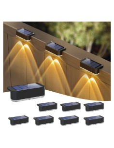 Luces de Cerca Solares Peasur 8 Unidades LED A Prueba de Agua