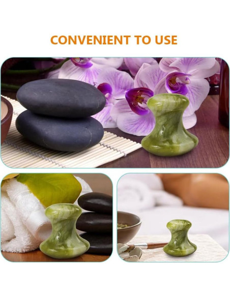 Set de 3 Piedras de Masaje de Jade Beavorty para Spa