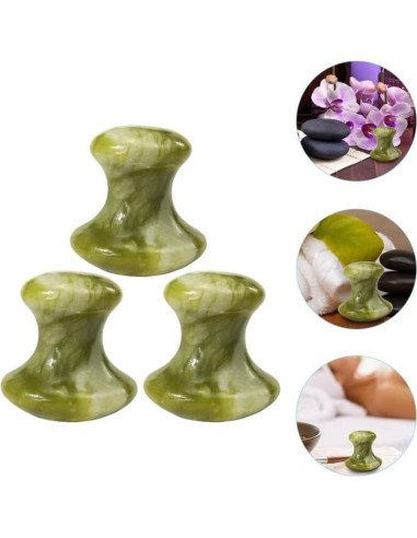 Set de 3 Piedras de Masaje de Jade Beavorty para Spa