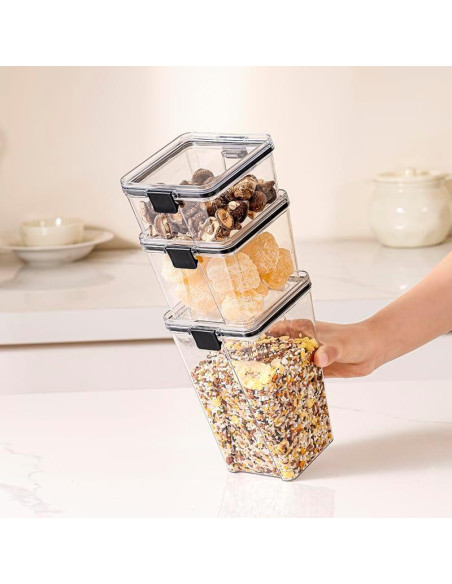 Juego de Contenedores de Almacenamiento de Alimentos 4Pcs ORUWVWURO
