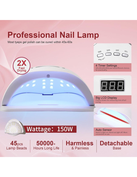 Kit de Esmalte de Uñas de Gel 43 Piezas MIRAGE LAYON