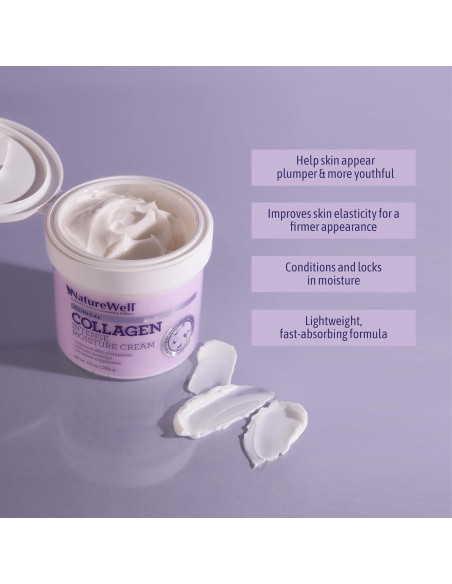 Crema Humectante Nature Well con Péptidos de Colágeno 284g