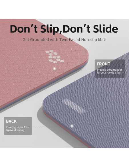 Alfombrilla de Yoga PAIDU 183x61cm 8mm Antideslizante TPE