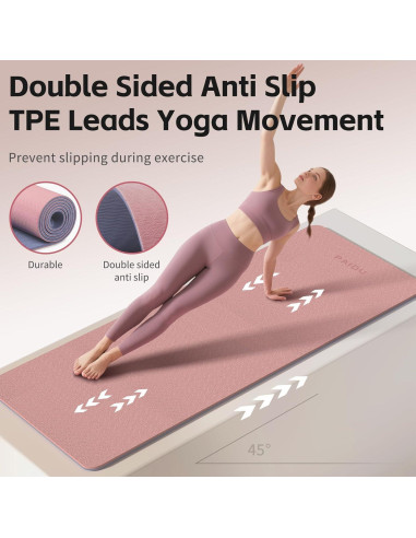 Alfombrilla de Yoga PAIDU 183x61cm 8mm Antideslizante TPE