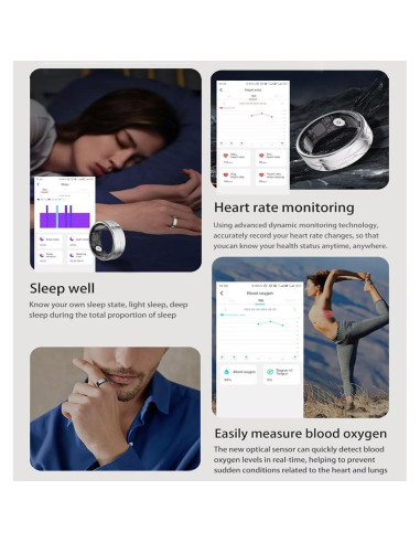 Anillo Inteligente Maibloln PX05BLACK - Salud y Fitness, Negro