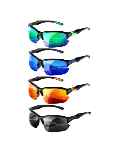 Pack 4 Gafas de Sol Polarizadas UV400 Unisex - Ligera y Cómoda