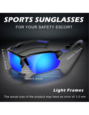 Pack 4 Gafas de Sol Polarizadas UV400 Unisex - Ligera y Cómoda