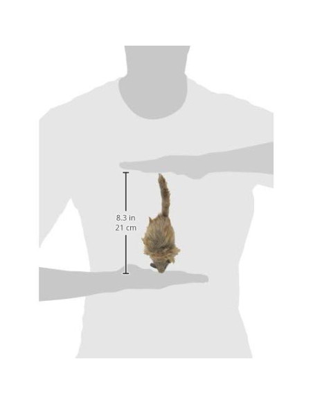 Ratón Gigante de Peluche SPOT Shaggy para Gatos - 21.6 cm