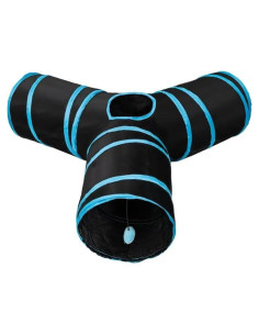 Túnel de Gato Plegable Trifásico XIIELII 60x60 cm con Pelota