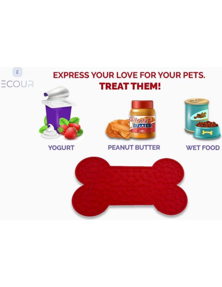 Alfombrilla de Lamer para Perros y Gatos ECOUR - 3 Formas
