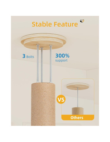 Árbol para Gatos Aechonow Piso a Techo 82-122 in Ajustable