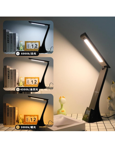 Lámpara de Escritorio LED WIOSOUL con Carga USB y Táctil