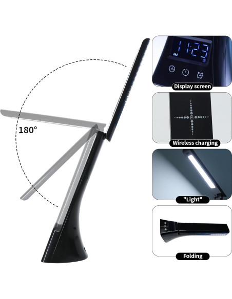 Lámpara de Escritorio LED WIOSOUL con Carga USB y Táctil