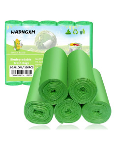 Bolsas de Basura Biodegradables WADNGXM 6 Galones 100 Unidades