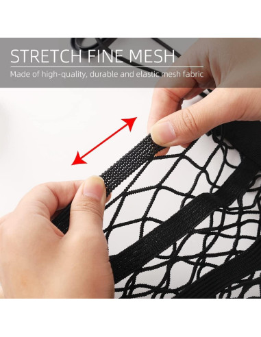 Organizador de Malla Che Yuefu 3 Capas para Auto Negro