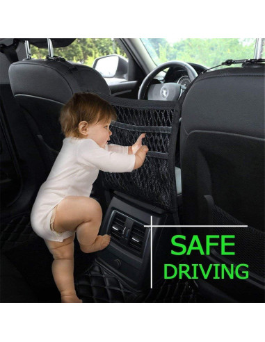 Organizador de Malla Che Yuefu 3 Capas para Auto Negro