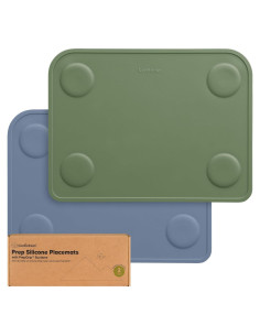 Manteles de Silicona Antideslizantes KeaBabies 2-Pack 30.5x22.9 cm