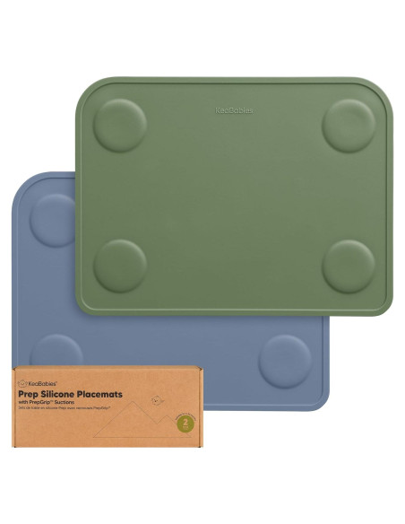 Manteles de Silicona Antideslizantes KeaBabies 2-Pack 30.5x22.9 cm