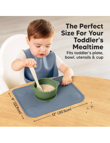 Manteles de Silicona Antideslizantes KeaBabies 2-Pack 30.5x22.9 cm