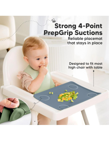 Manteles de Silicona Antideslizantes KeaBabies 2-Pack 30.5x22.9 cm
