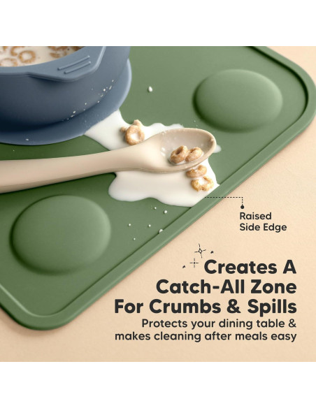 Manteles de Silicona Antideslizantes KeaBabies 2-Pack 30.5x22.9 cm