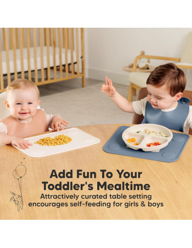 Manteles de Silicona Antideslizantes KeaBabies 2-Pack 30.5x22.9 cm