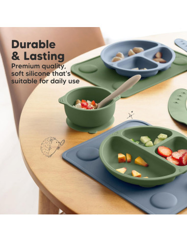 Manteles de Silicona Antideslizantes KeaBabies 2-Pack 30.5x22.9 cm