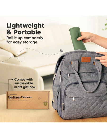 Manteles de Silicona Antideslizantes KeaBabies 2-Pack 30.5x22.9 cm