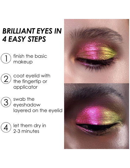 Sombra de Ojos Cremosa FOCALLURE Chameleon 32g Lágrima de Unicornio