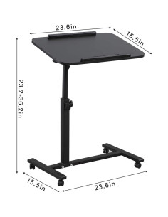Mesa de Laptop Ajustable LINGMI con Ruedas 5.44 kg 2