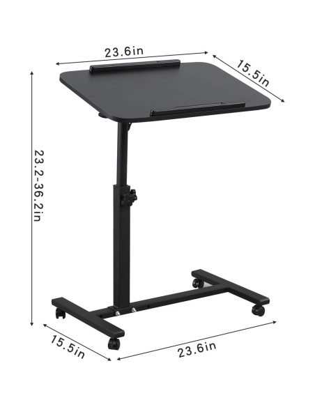 Mesa de Laptop Ajustable LINGMI con Ruedas 5.44 kg