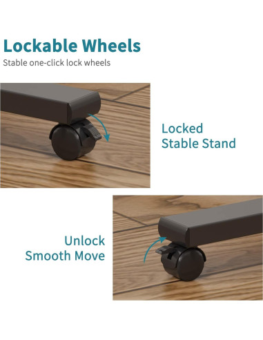 Mesa de Laptop Ajustable LINGMI con Ruedas 5.44 kg