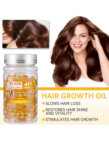 40 Cápsulas de Suero para el Cabello Facekaot - Hidratación y Brillo