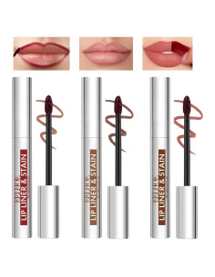 Lápiz Labial Peel Off Dulele Set de 3 Tintes Labiales Rosa