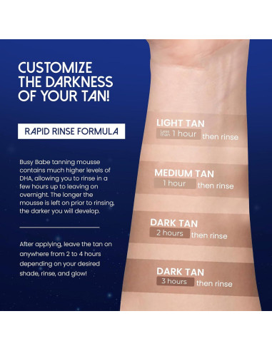 Autobronceador Mousse Cabo Nights Busy Babe 204 g - Bronceado Profundo