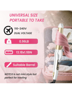 Plancha de Pelo de Viaje Atopskins 2 en 1 Cerámica Oro 2