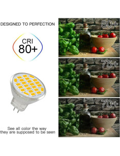 Bombillas LED MR11 3W Edearkar GU4 3000K Paquete de 4 2