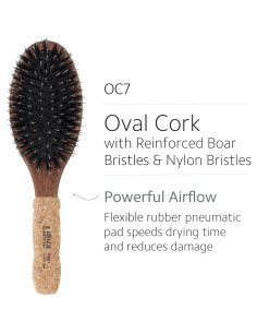 Cepillo Plano Ovalado Ibiza Hair OC7 | Cerda de Jabalí y Nylon 2