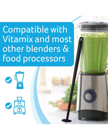 Espátula de Silicona IMPRESA 35.56 cm Negra 2-Pack para Batidora