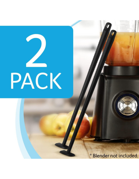 Espátula de Silicona IMPRESA 35.56 cm Negra 2-Pack para Batidora